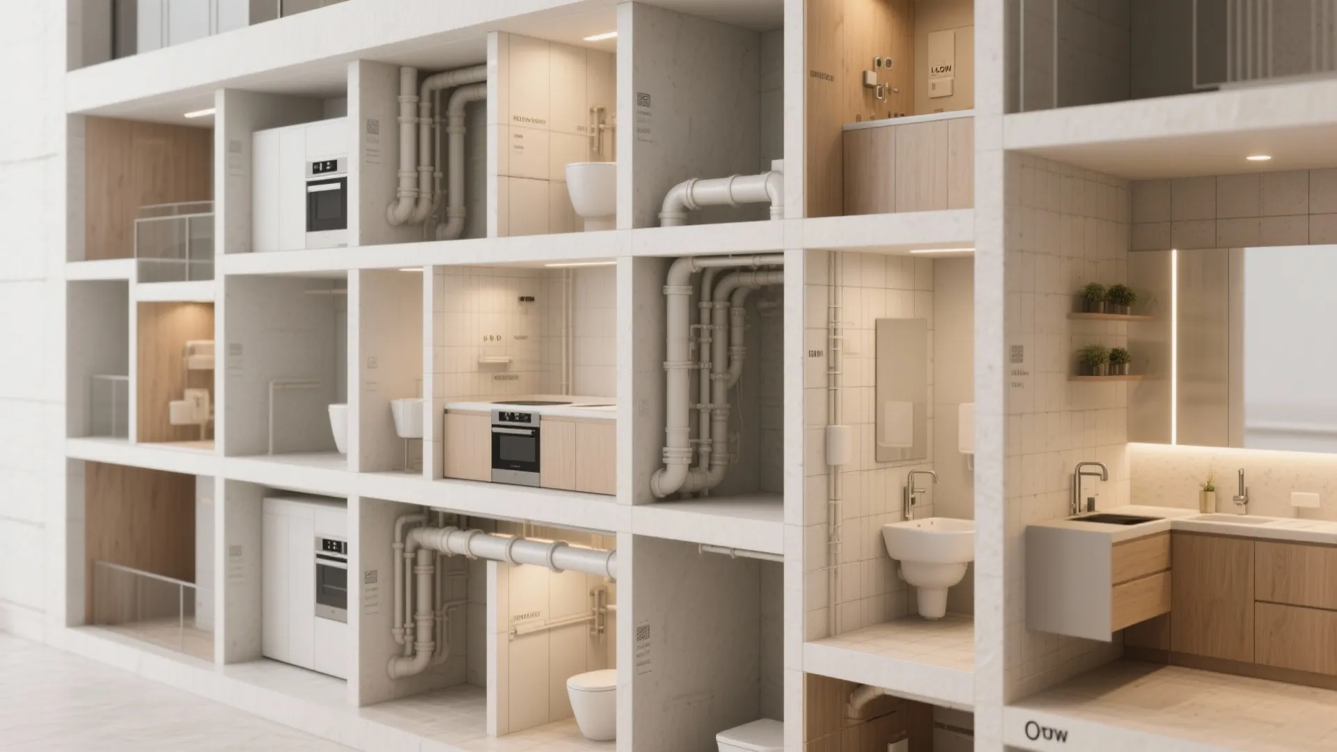 2. Stacking wet areas for plumbing efficiency