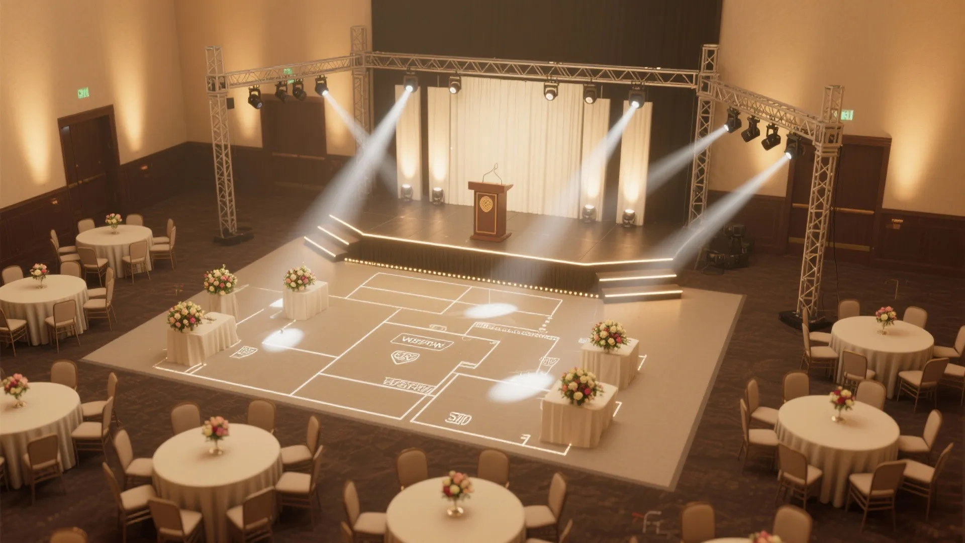 Lighting layers that sculpt faces and flowers