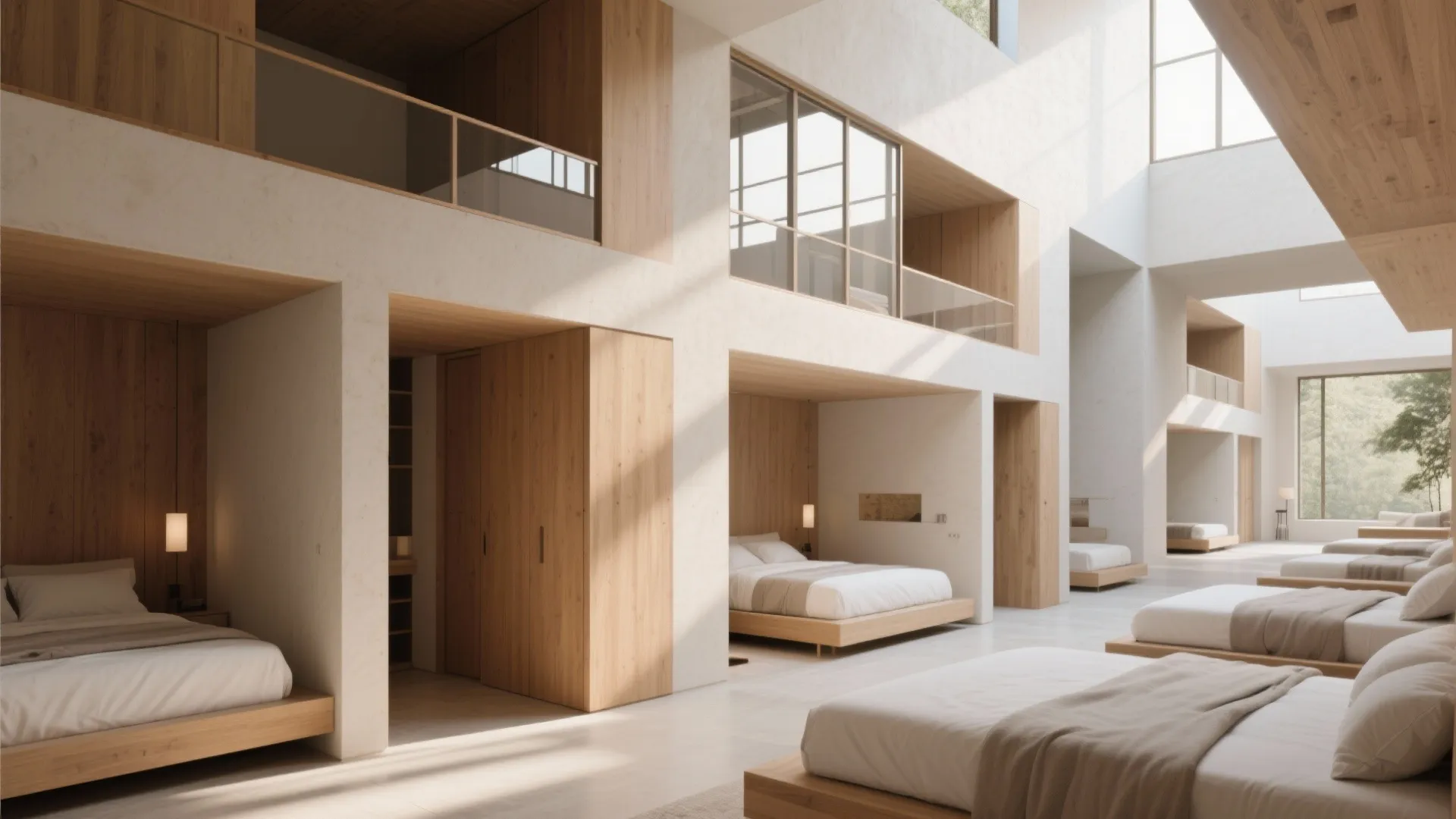 4. Staggered Bedrooms for Light and Ventilation