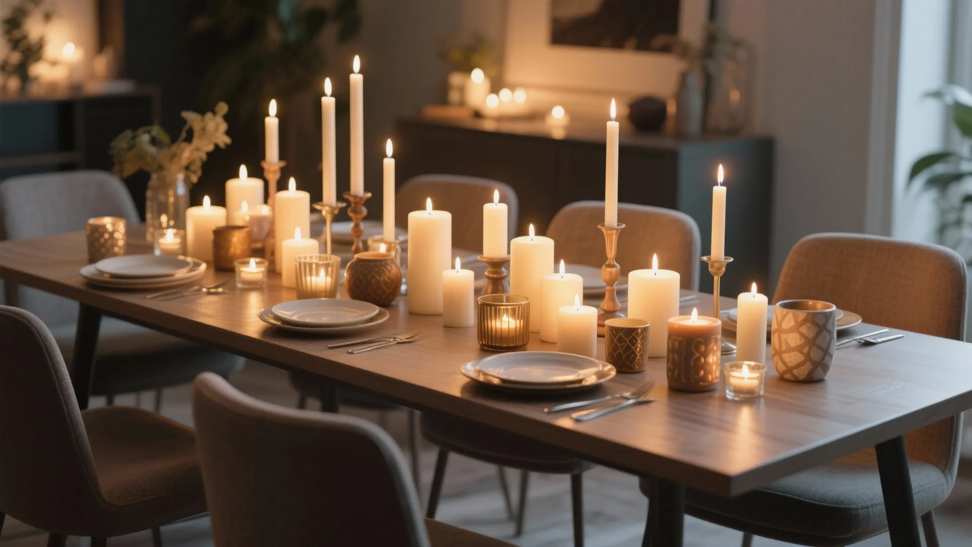 2. Staggered Candle Heights