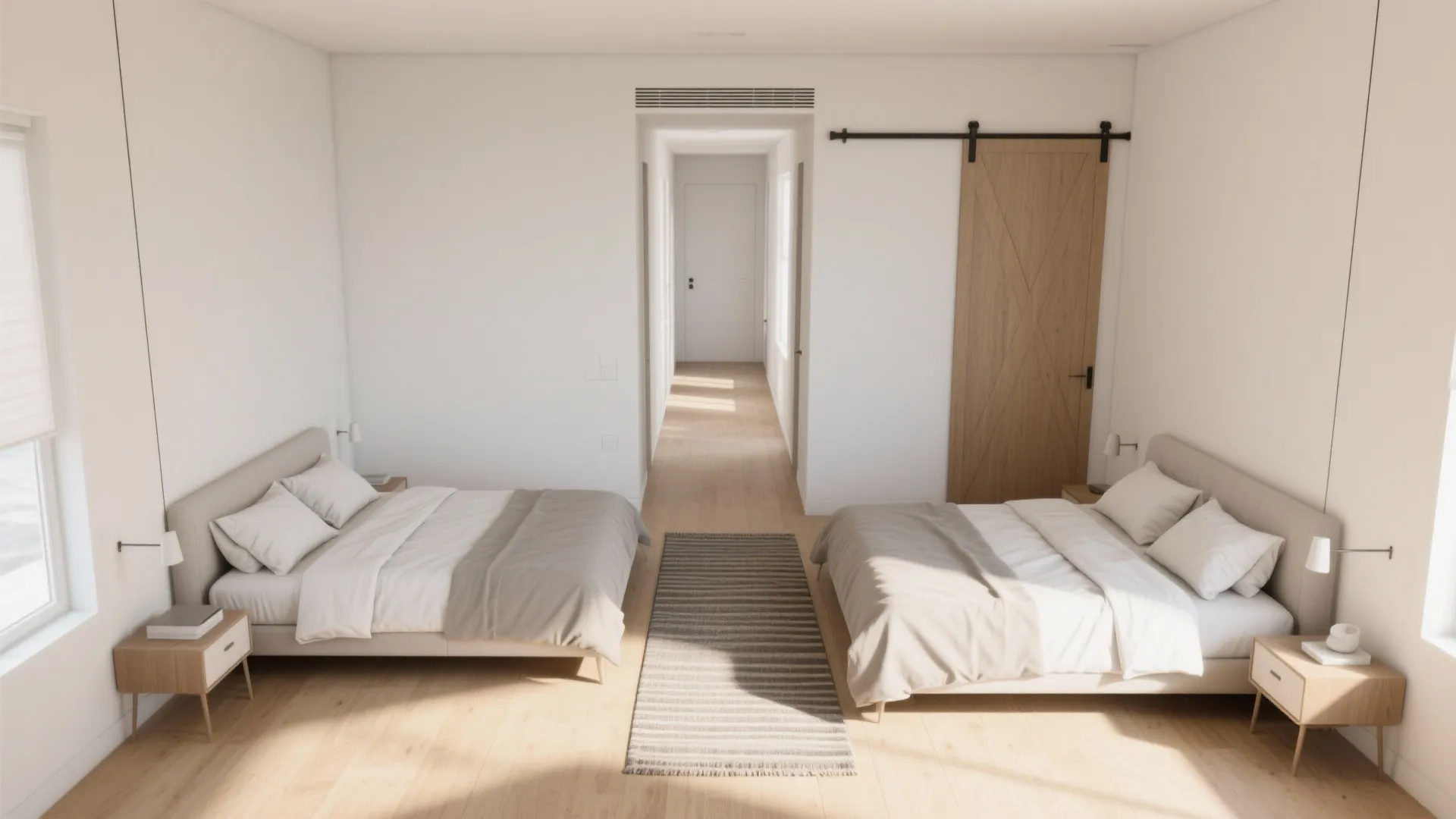 Staggered layout to keep circulation