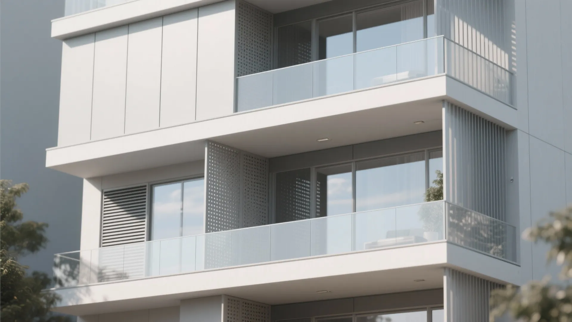 2) Staggered Privacy Screens that Still Keep the View