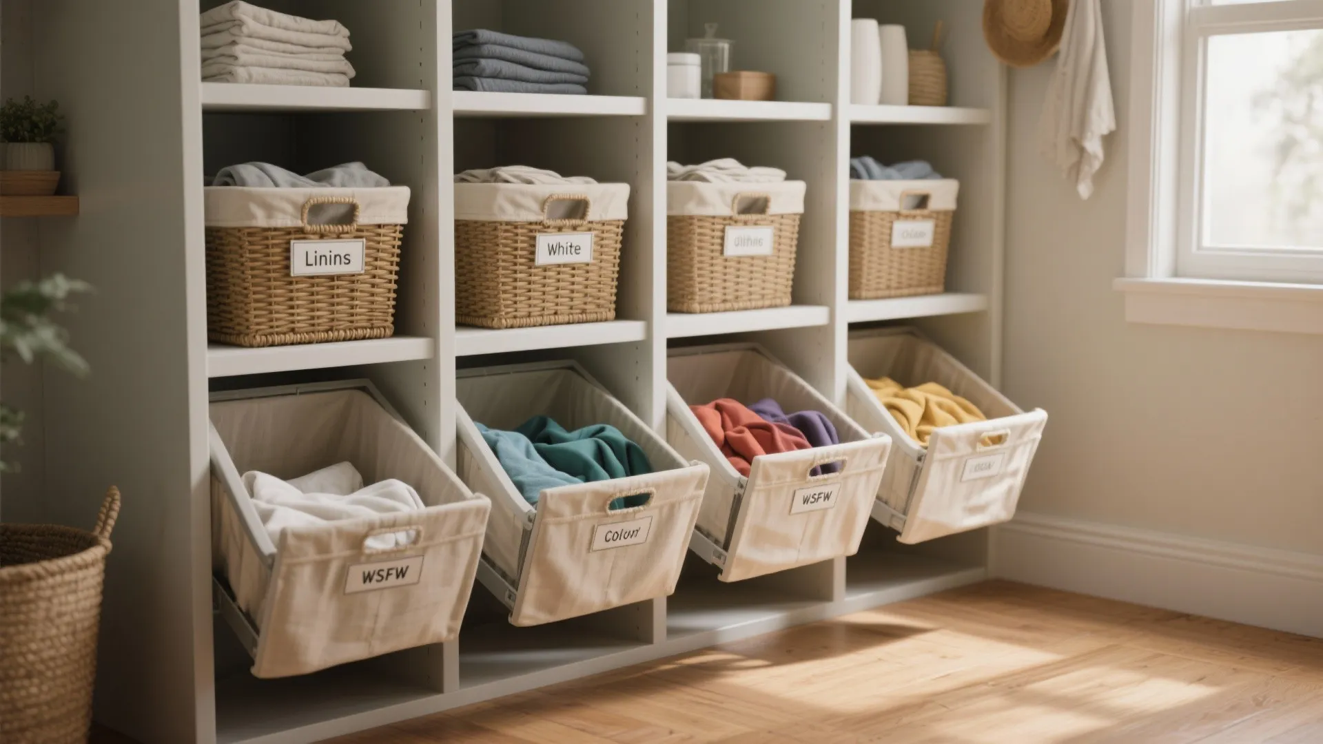 1. Staggered Shelf Heights for Sorting