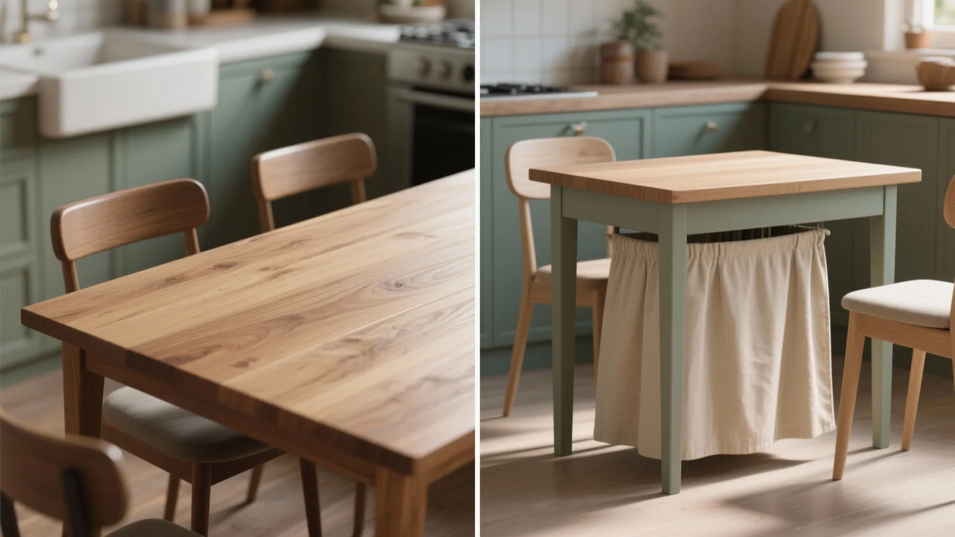 4. Grain-Enhancing Stain + Painted Apron