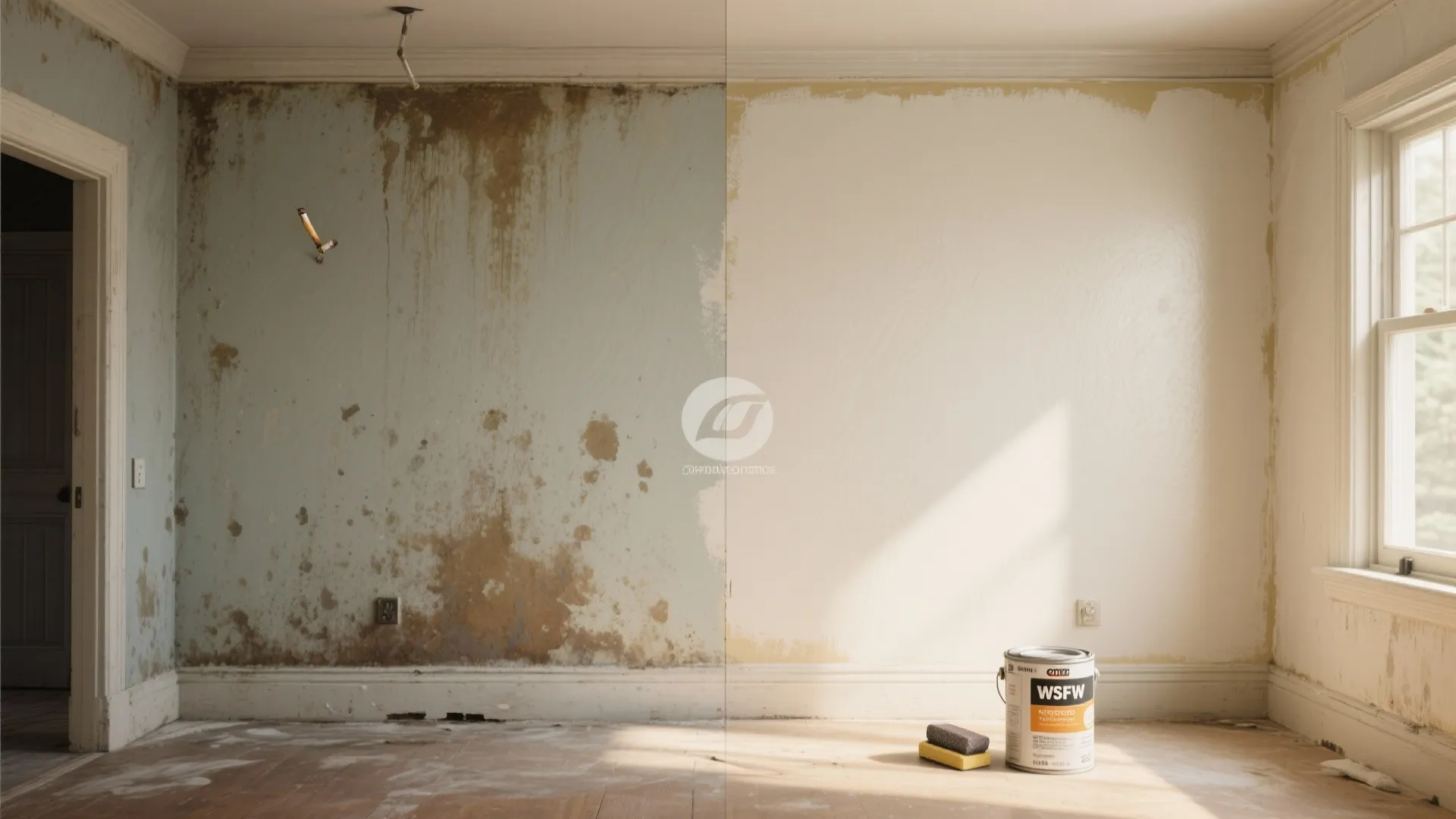 5. Tackle stubborn stains, then sand and prime