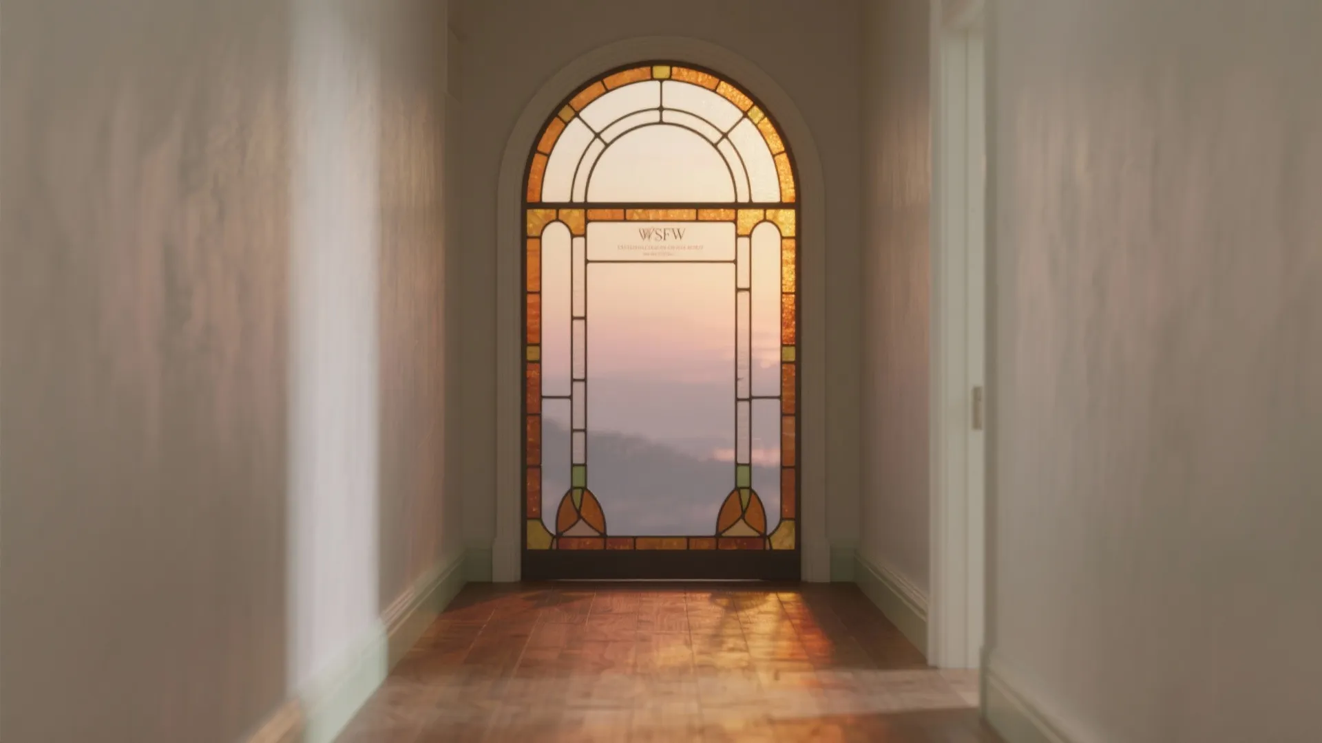 Stained or Art Glass Arch: A Jewel-Tone Focal Point