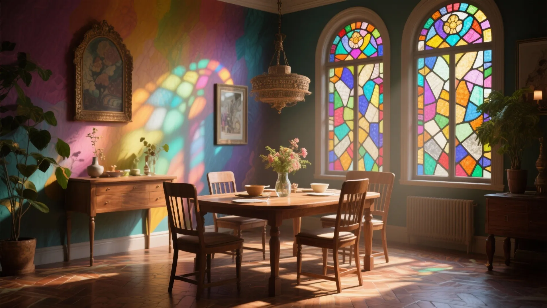 9. Stained Glass Accents