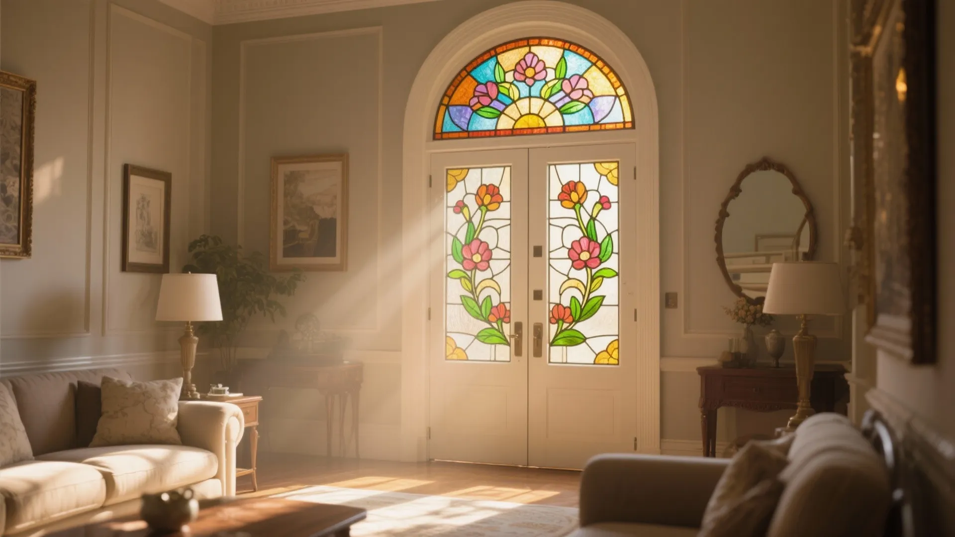 Stained Glass Accent Doors