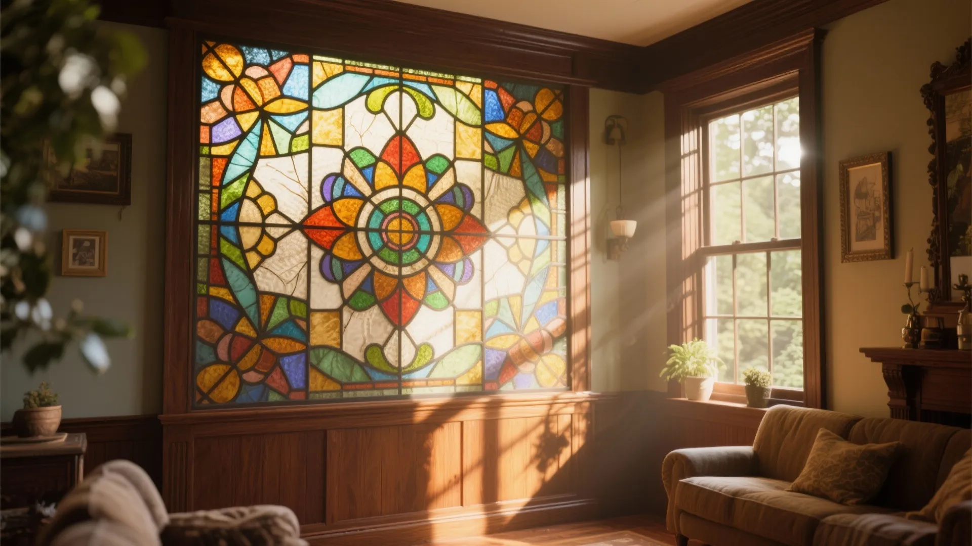 Stained Glass Feature Wall