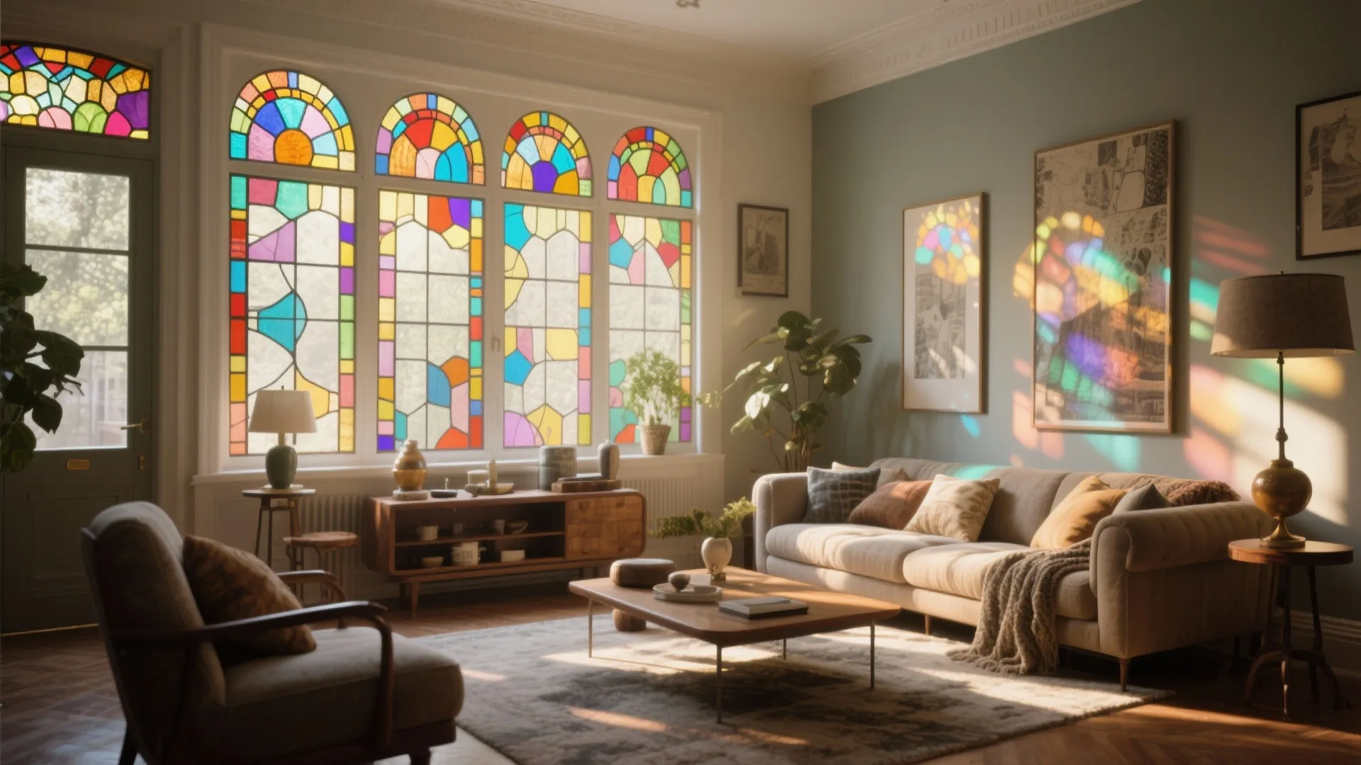 9. Stained Glass Accents