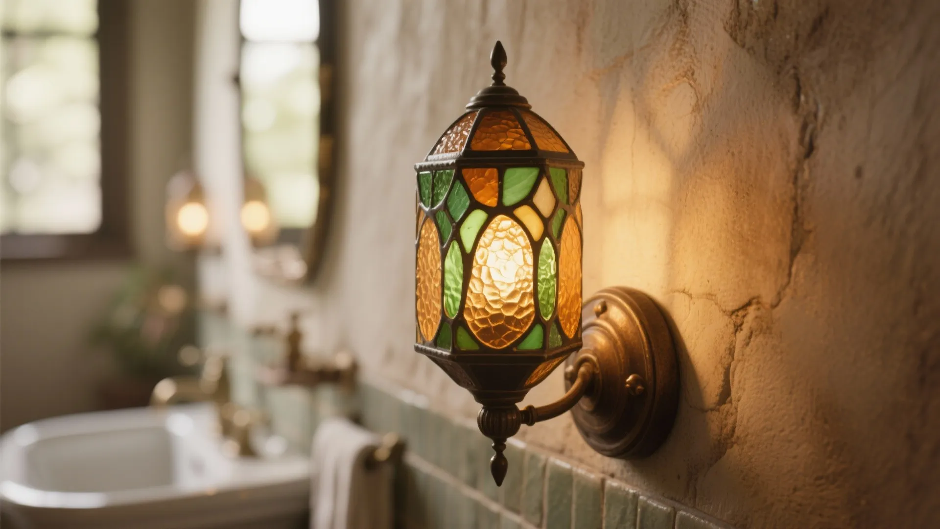 10. Stained Glass Sconces