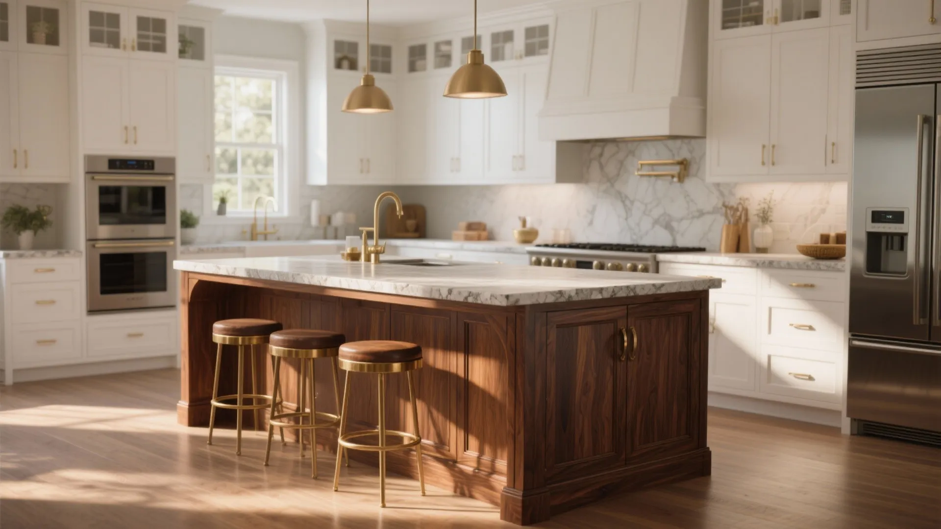 2. Stained Island with White Perimeter