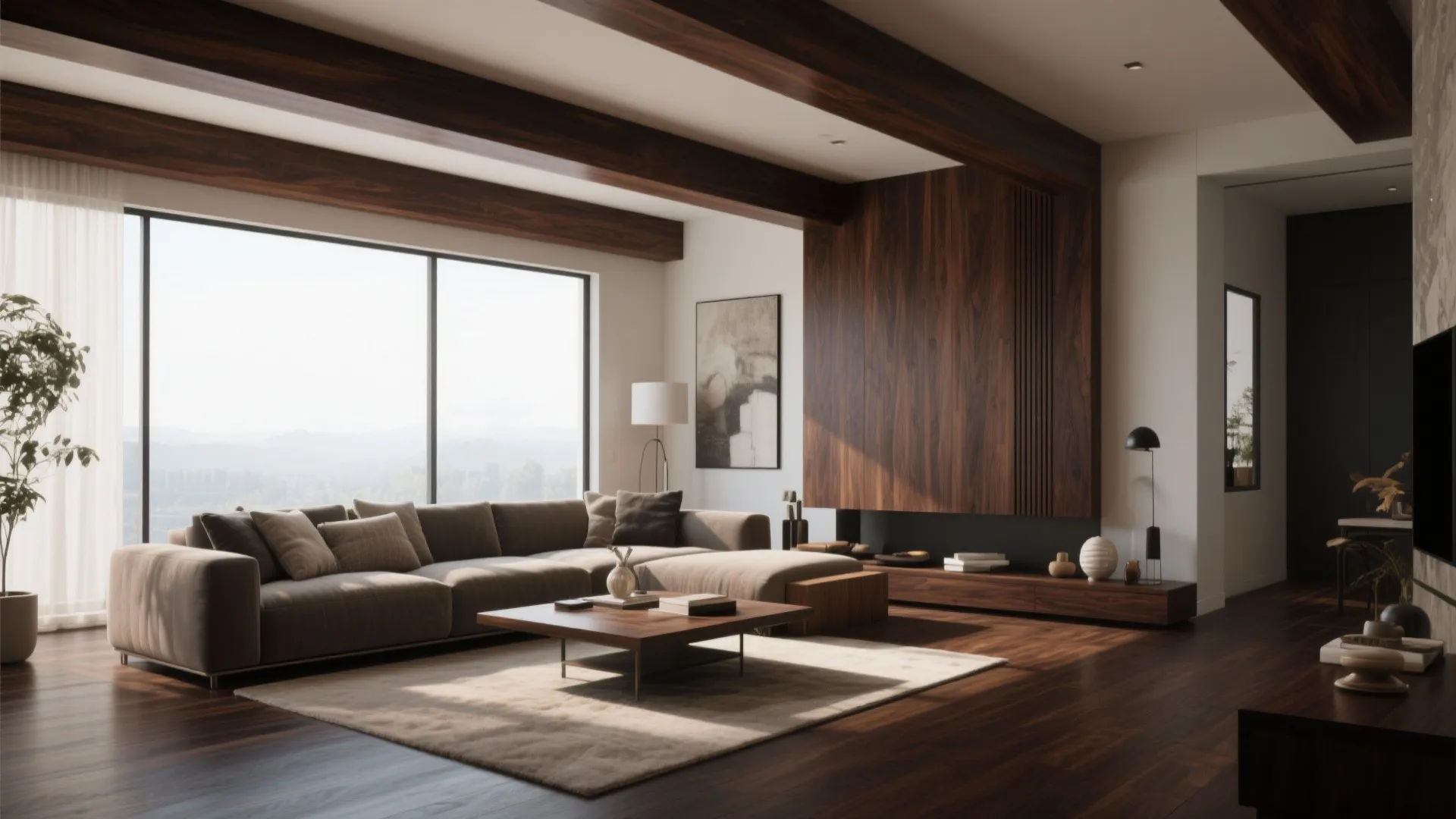 3. Stained Modern Beams