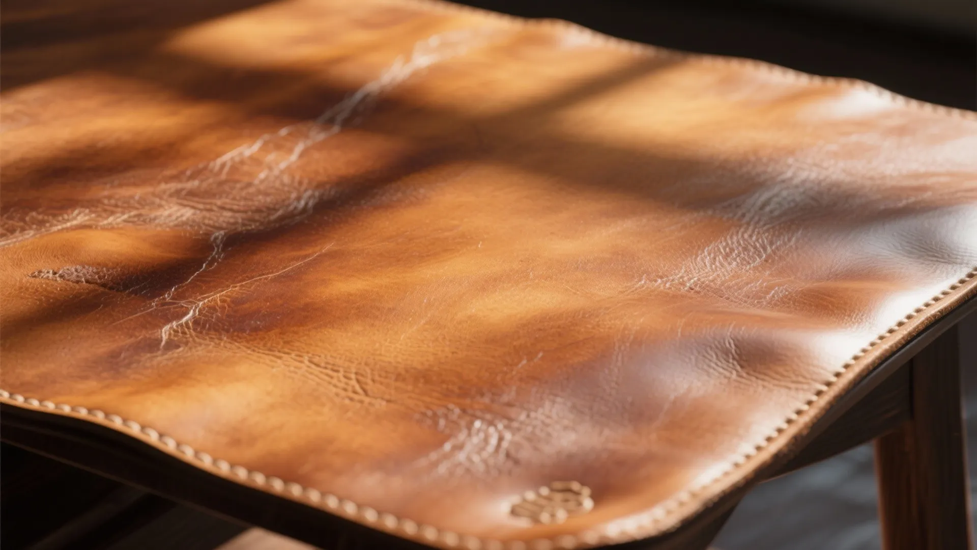 3) Stained or Patinated Leather Panel