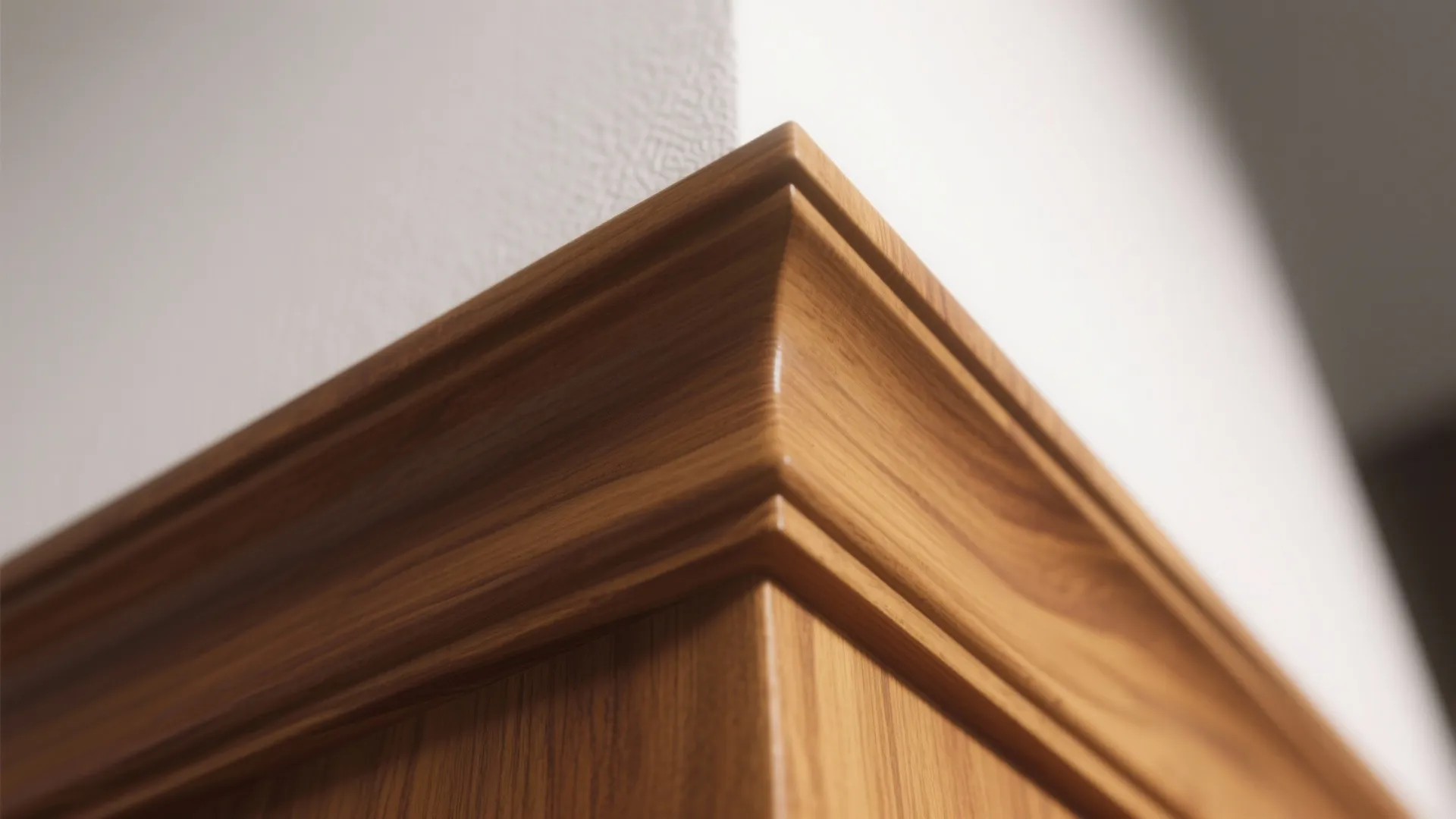 4. Natural Stained Trim (real wood finish)