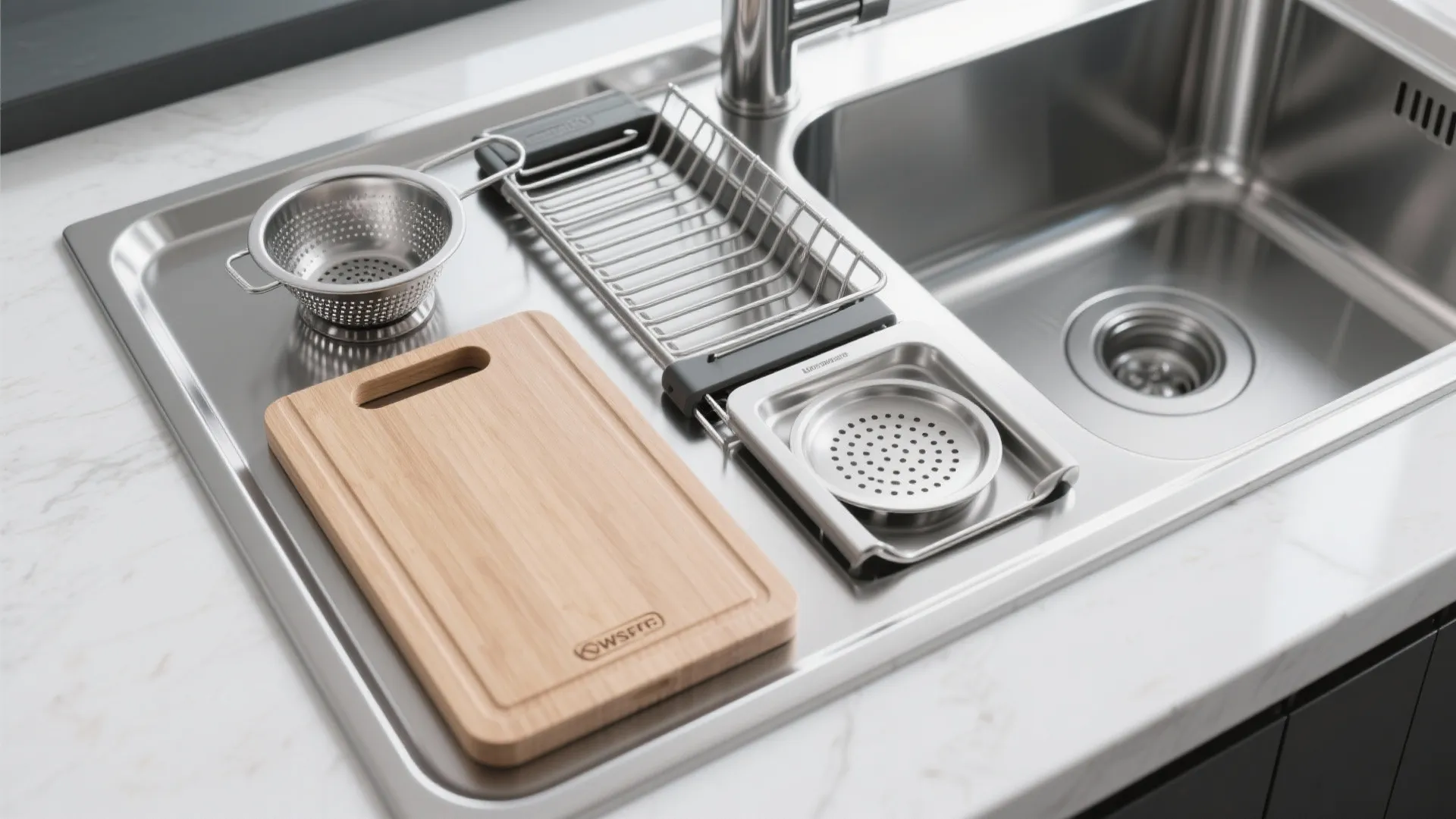 7. Stainless with Built-In Accessories