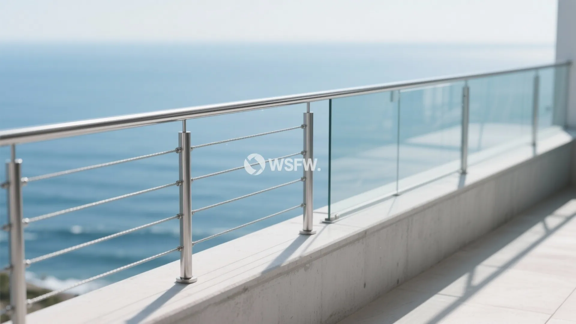 2) Stainless cable rails: airy, nautical, modern