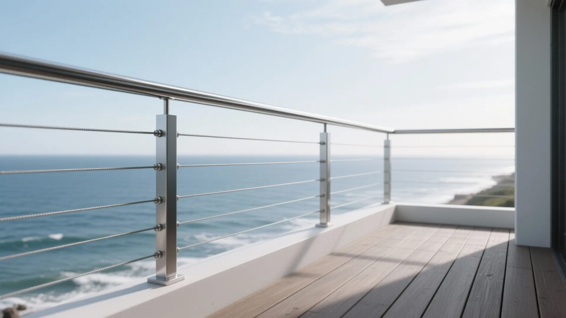 Stainless Steel Cable Railings for a Breezy, Linear Look