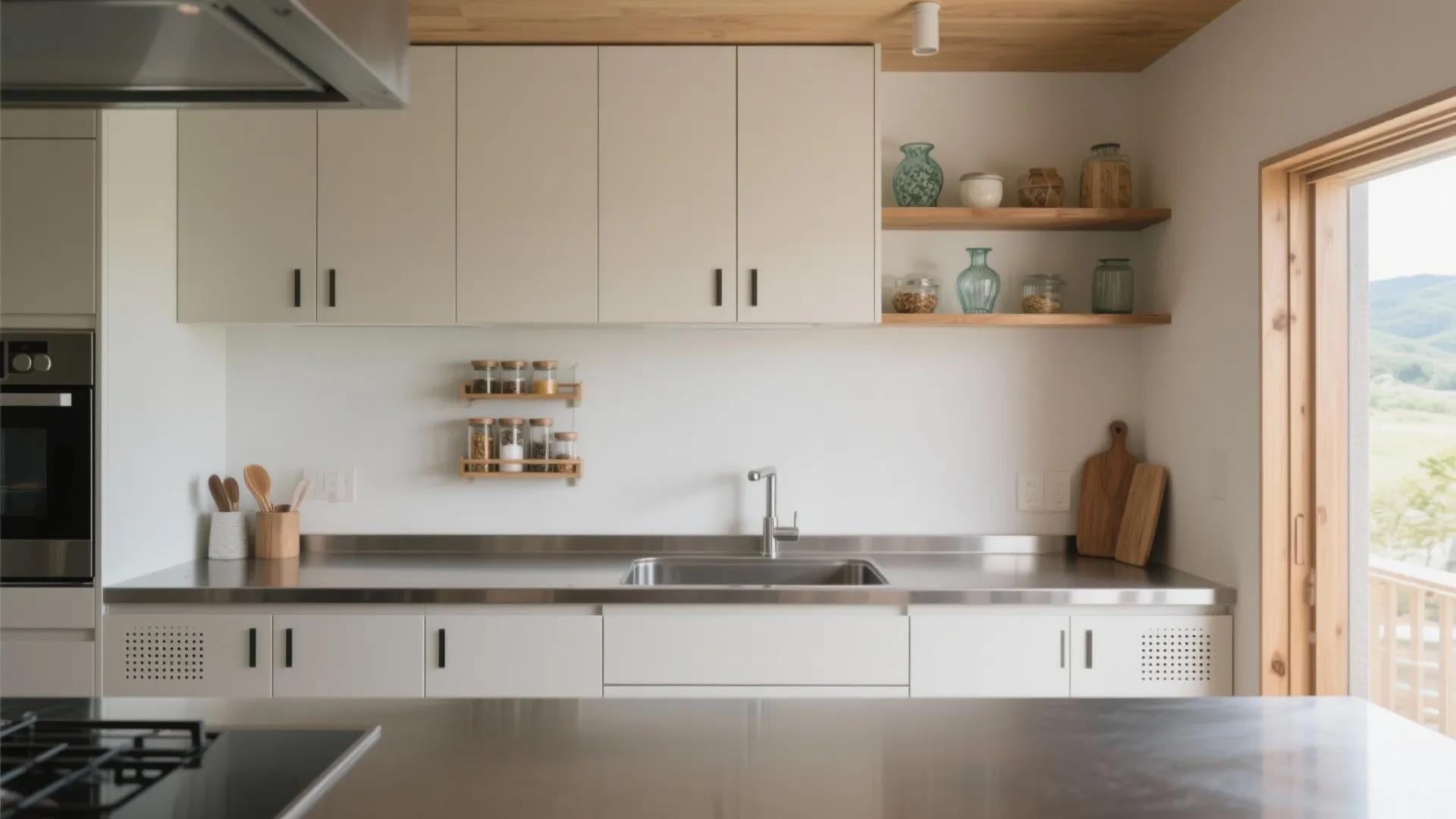 キッチンは塩気・湿気に強い素材と収納術（収納技巧・日式風格）