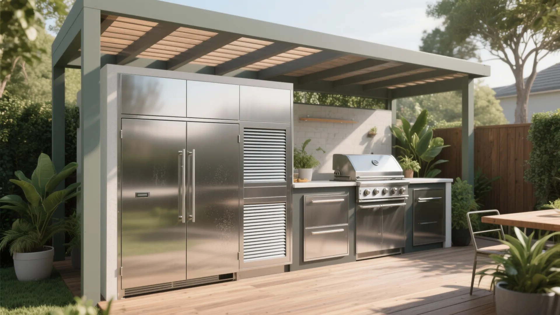 5 Stainless Steel Outdoor Kitchen Door Ideas