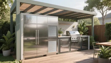 5 Stainless Steel Outdoor Kitchen Door Ideas