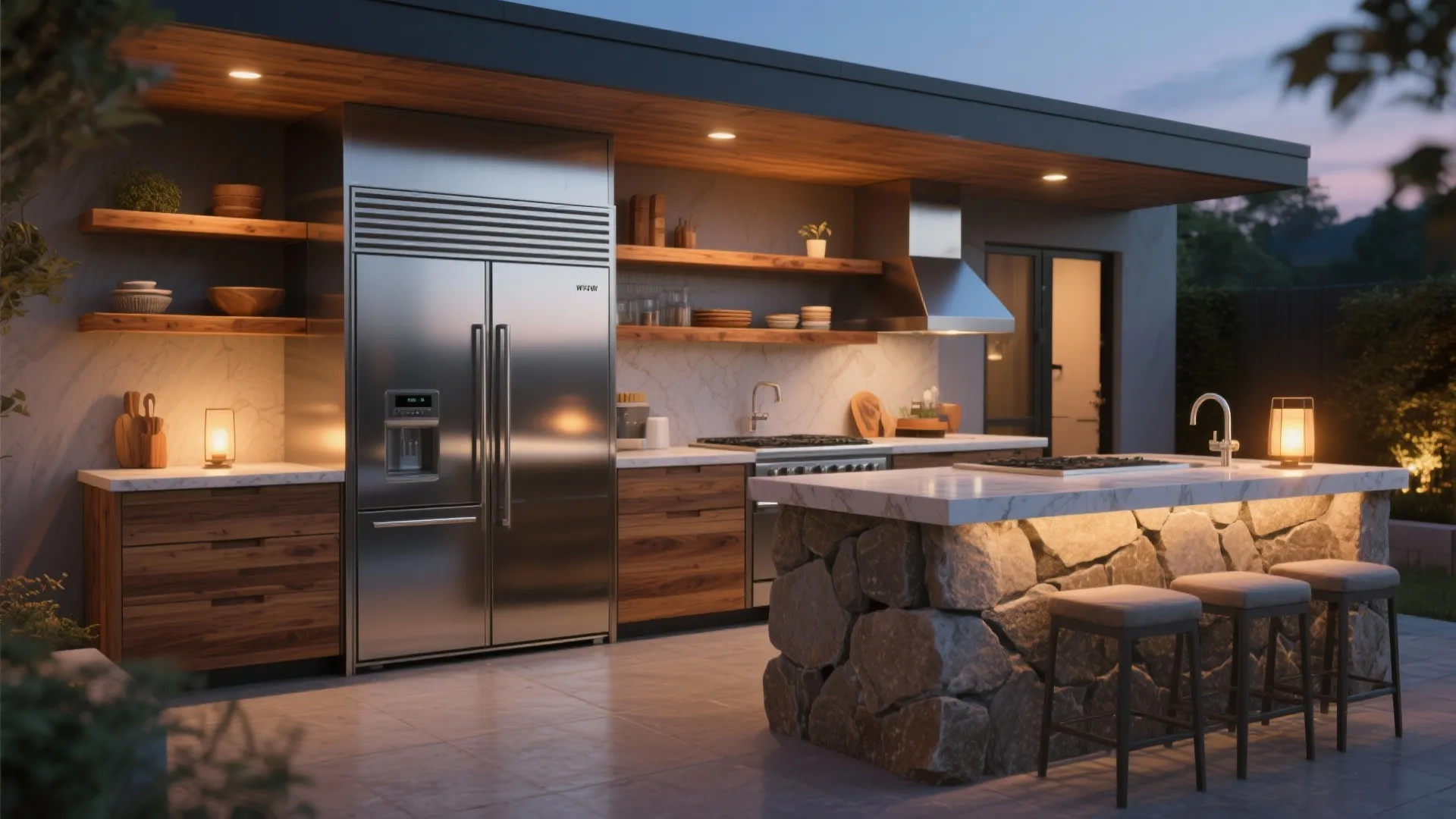 4. Mix stainless with warm accents