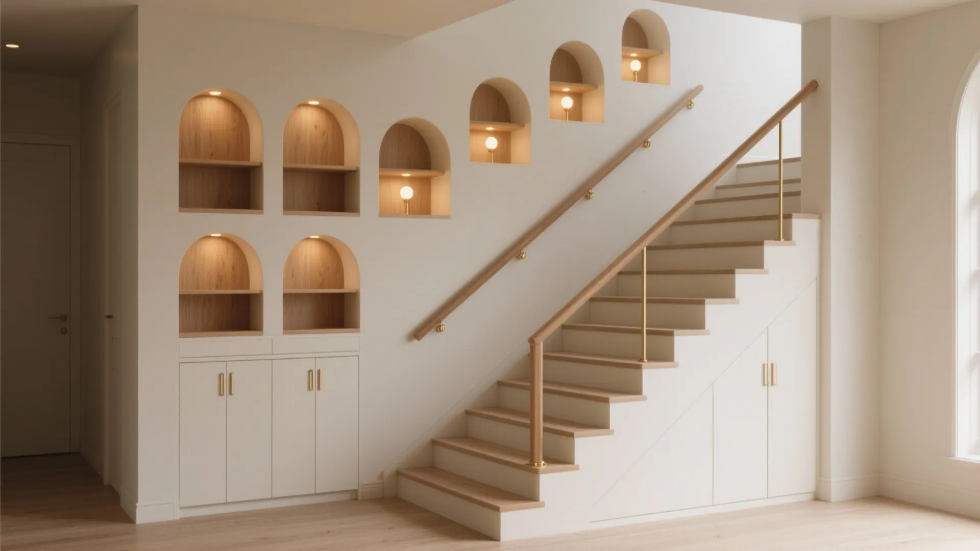 Built-in Niches and Under-Stair Storage