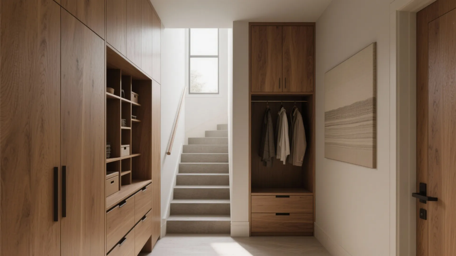 3. Vertical Storage and Staircase Built-ins