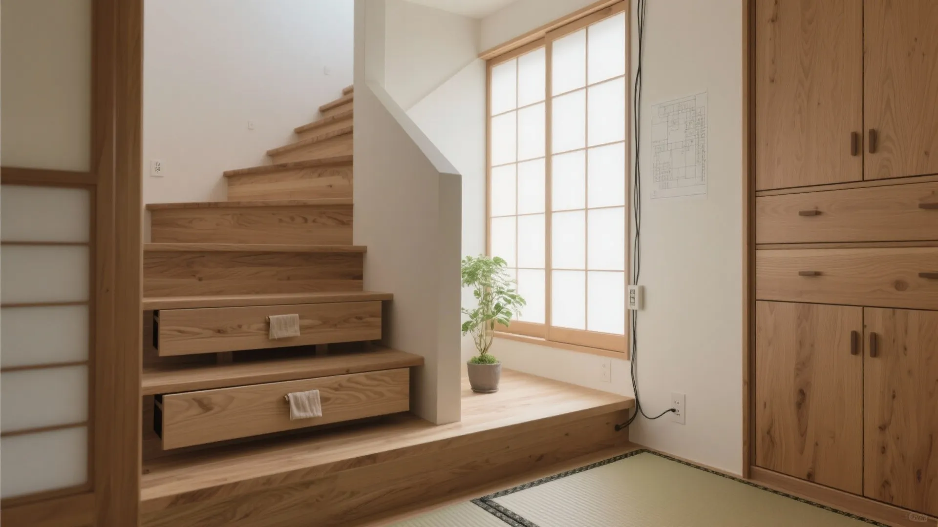 Tips 1: 階段下を“引き出し収納”に統合する（東京小戸型）