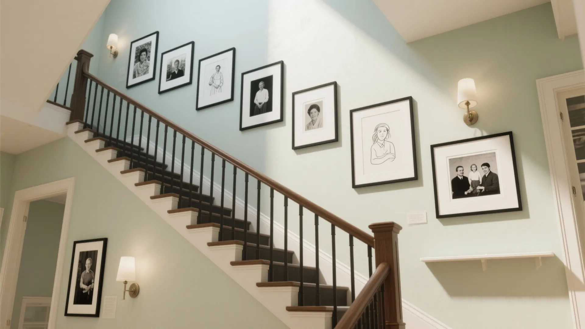 A Curated Staircase Gallery Wall