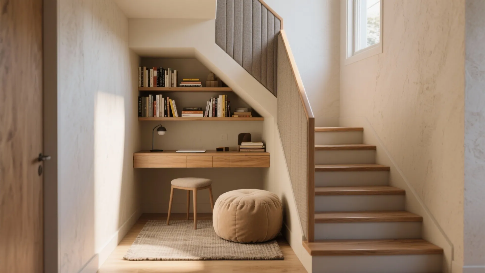 1. Open Stair with Landing as Functional Hub