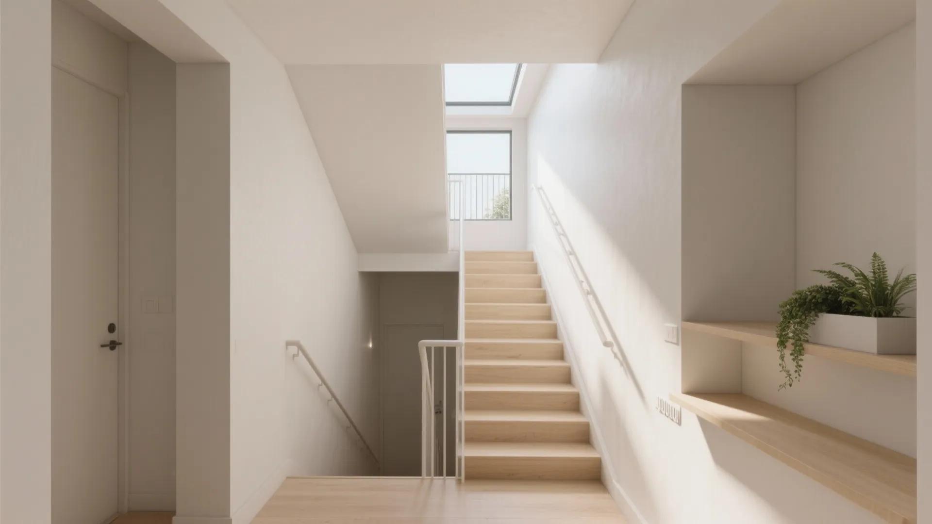 Stair as a Light Stack with Balcony Overlooks