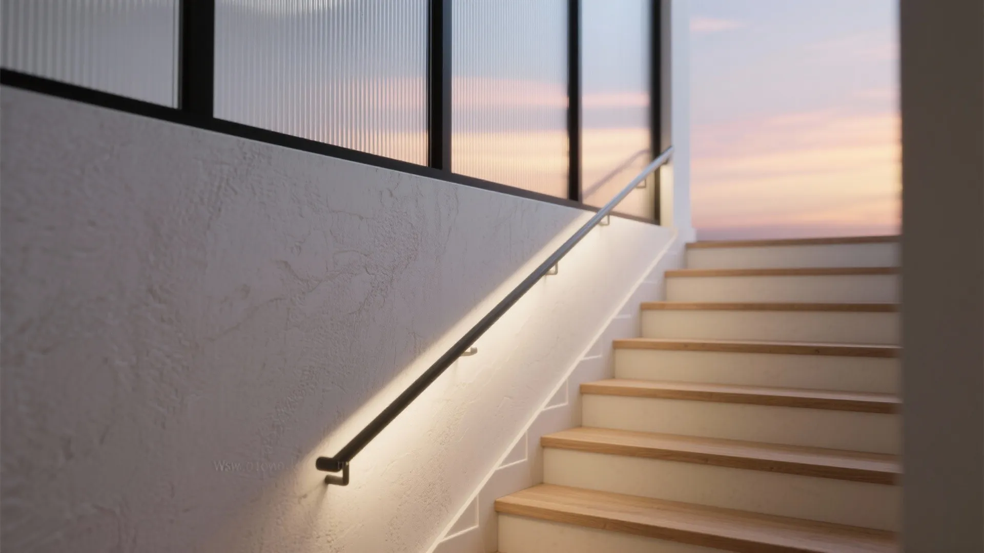 2) Turn the stair wall into a light spine