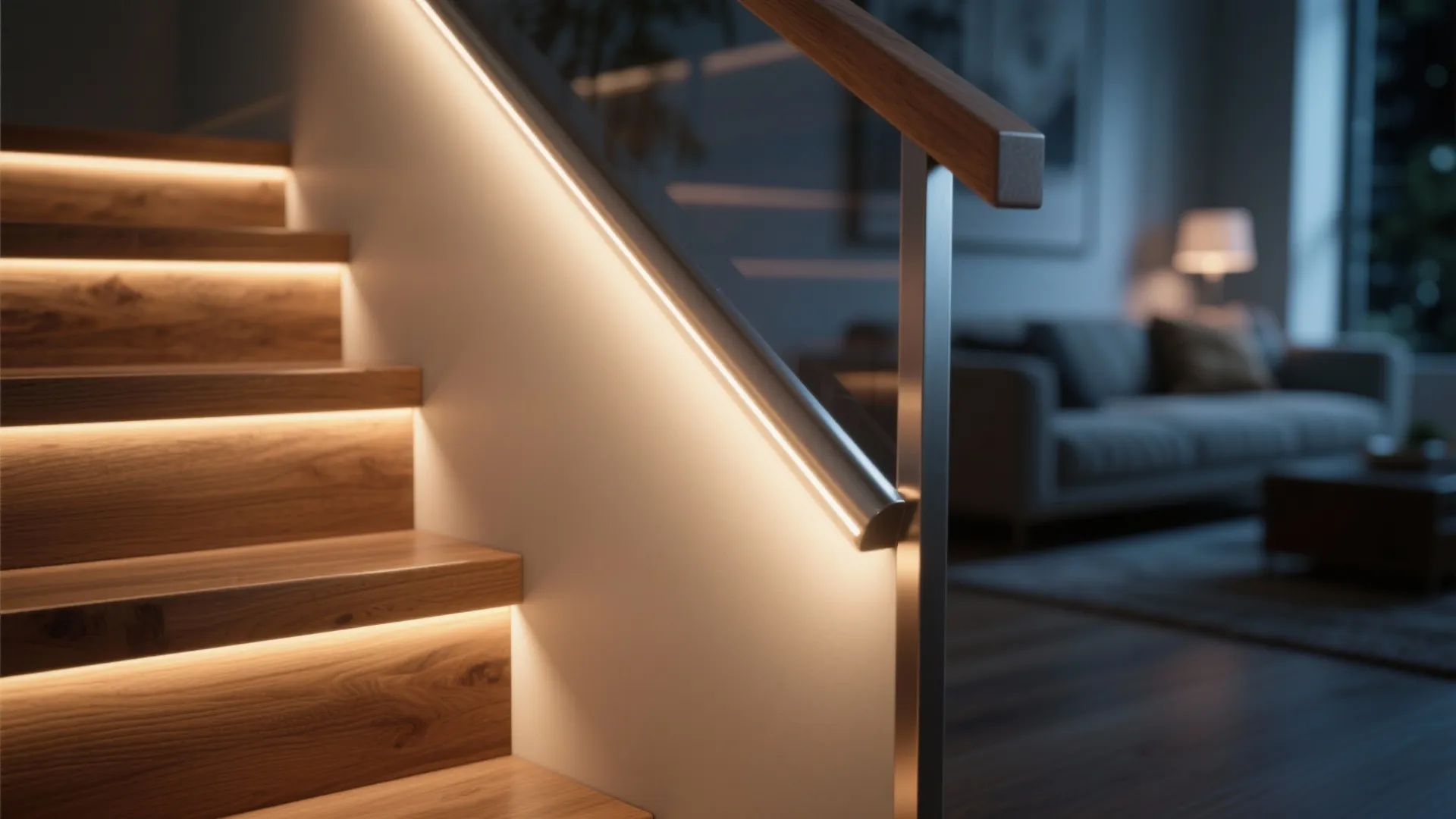 Light the stairs like part of the living room