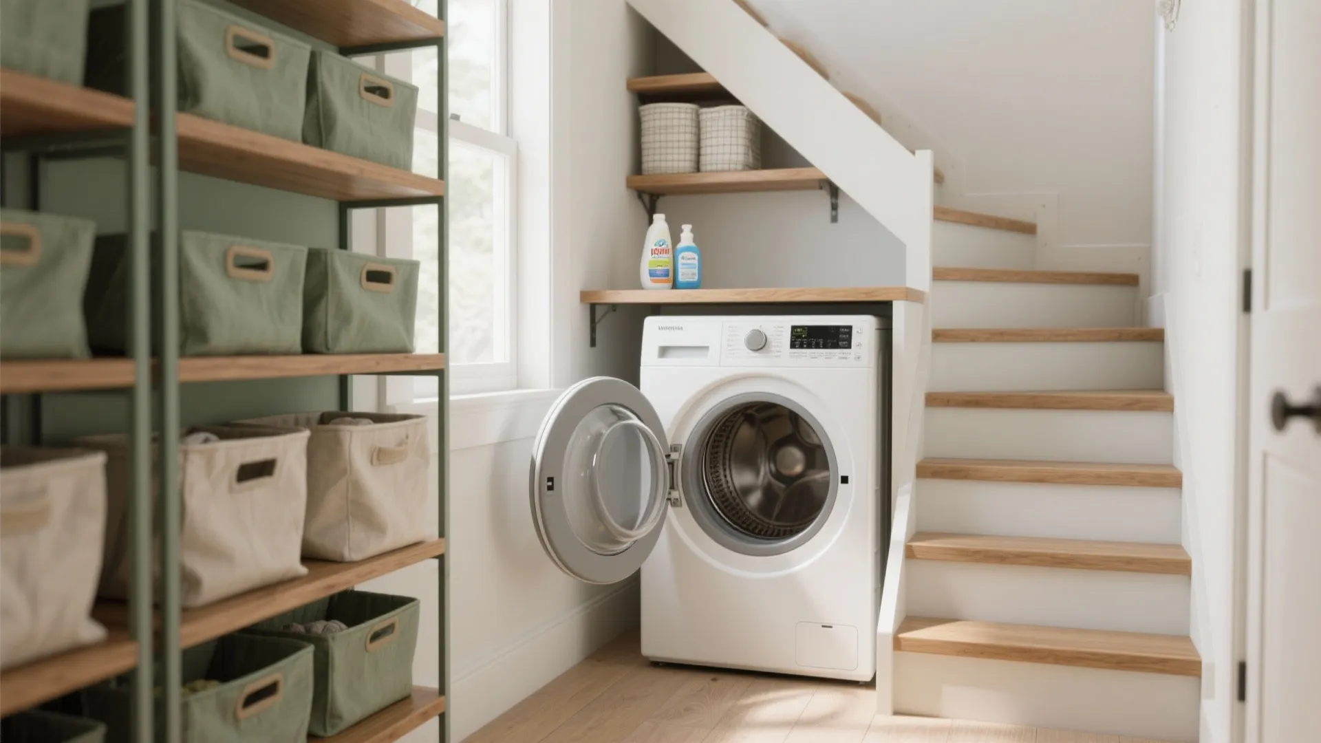 Idea 2: Stair-Step Shelving That Respects the Arc