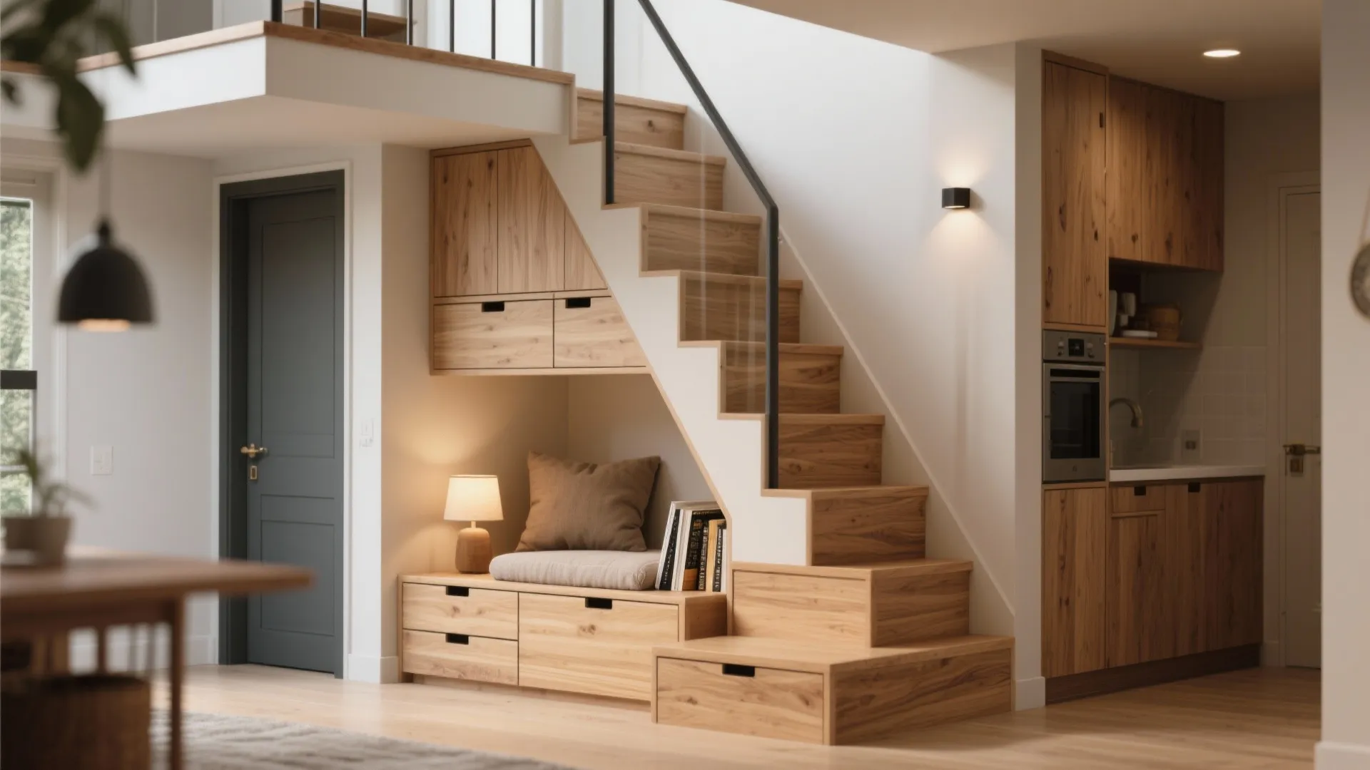 Multi-Functional Staircase Storage