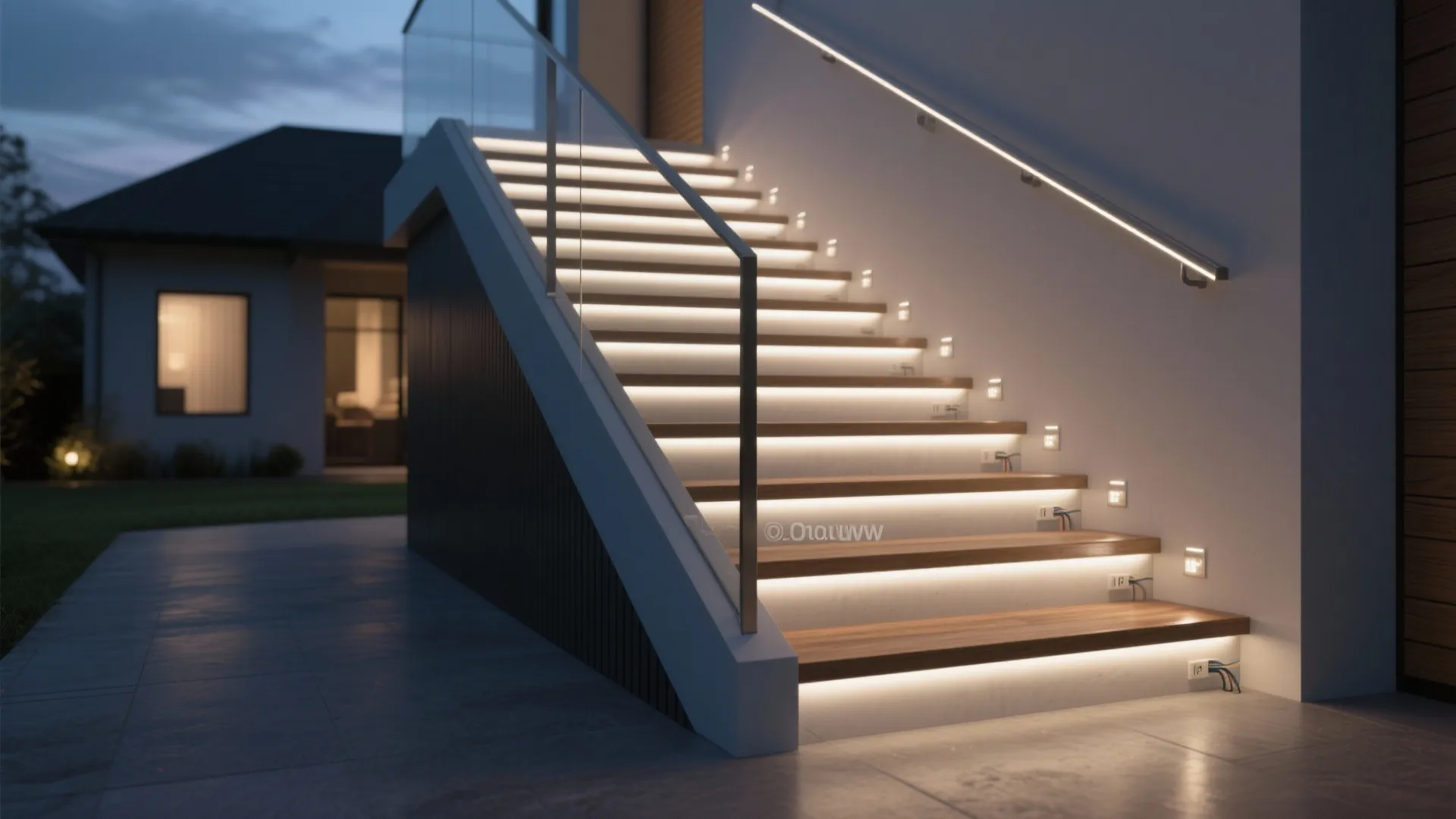 3. Stair treads and toe-kick safety lighting