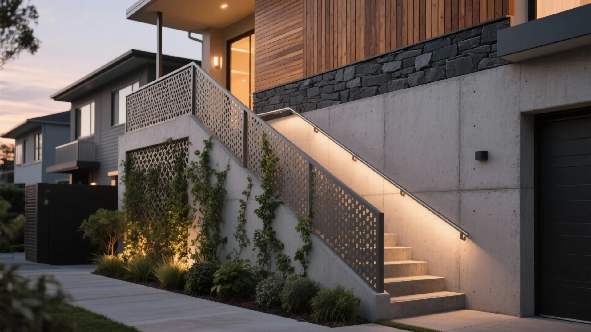 5 Outside Staircase Wall Design Ideas: Small-space friendly strategies for outside staircase wall design—material mixes, lighting, green walls, privacy screens, and code-savvy safety.