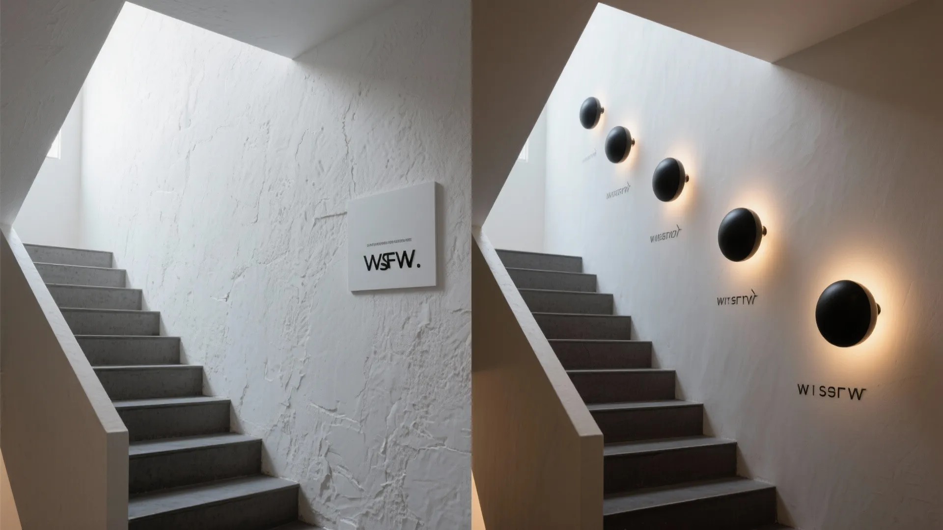 5) Black or Graphite Round Sconces for Contrast and Wayfinding