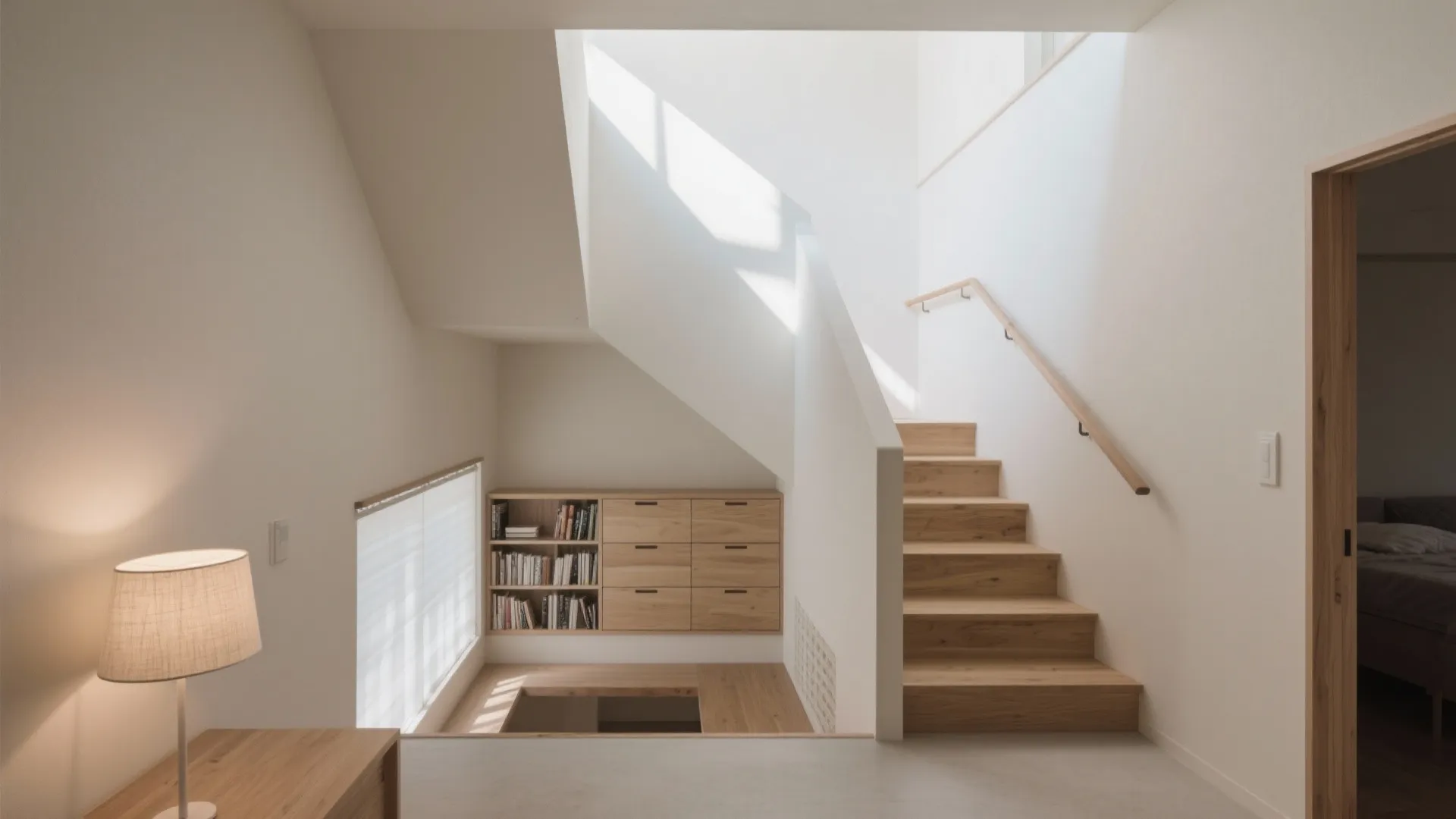 Tips 2: 階段は“収納と光”を運ぶ器にすると日式風格の静けさが出る