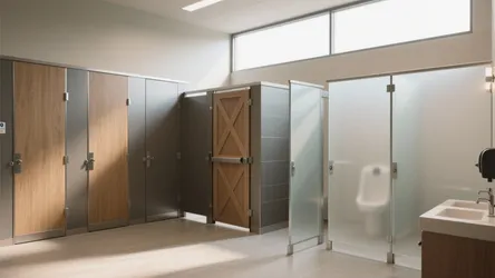 5 Small-Space Bathroom Stall Door Ideas