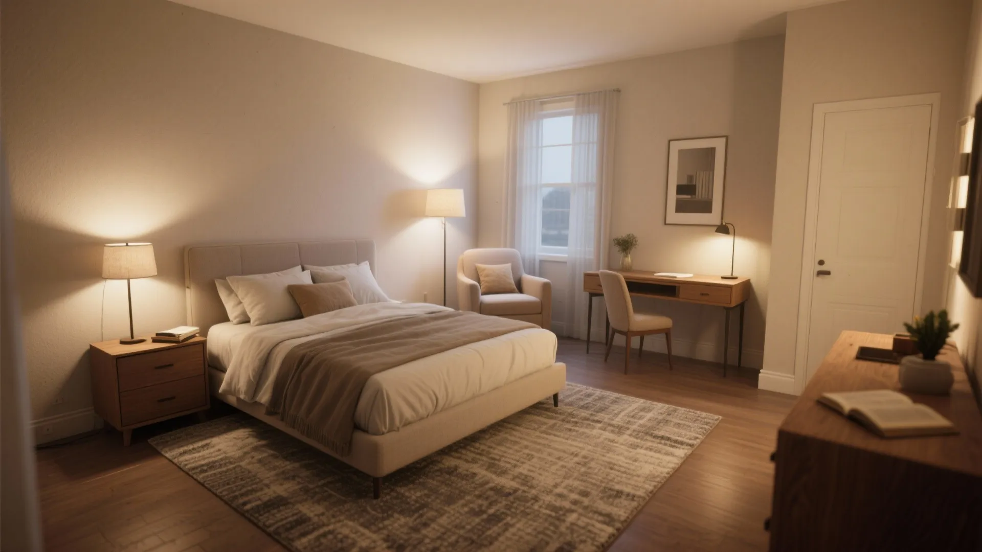 2. Standard Cozy Bedroom (most common)