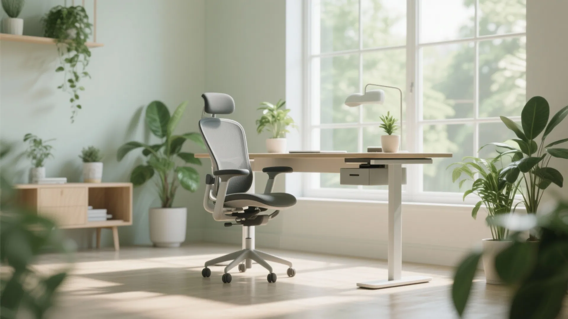 3. Standing Desk in Natural Light