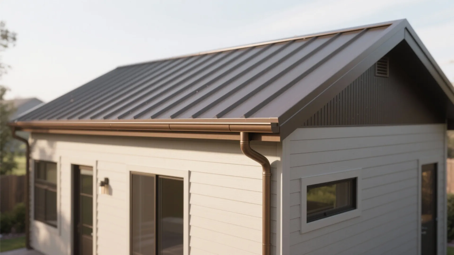 Standing‑seam metal in matte finishes