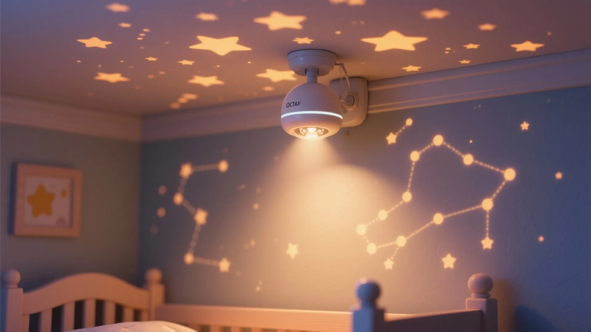 5. Ceiling-mounted night light or star projector
