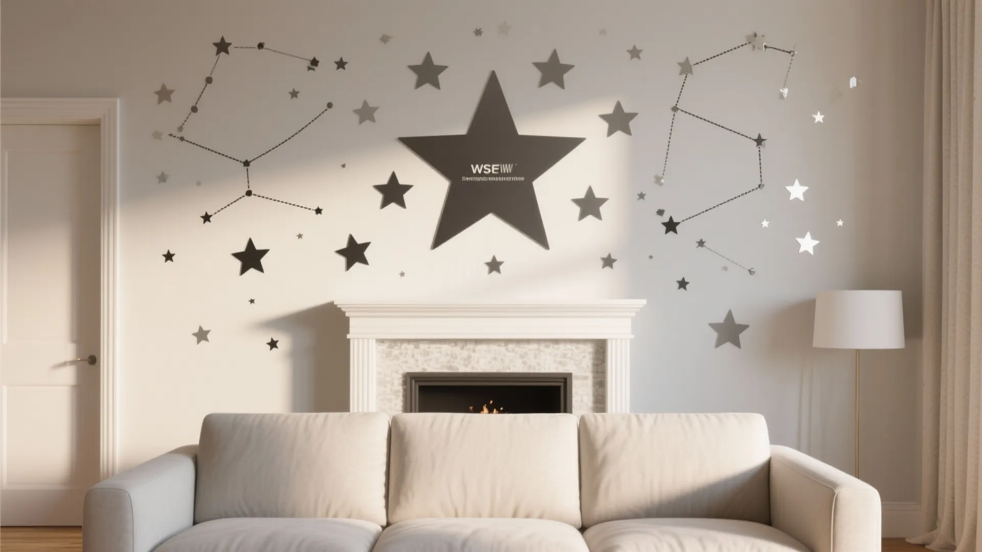 4. Star Wall Gallery with Removable Decals