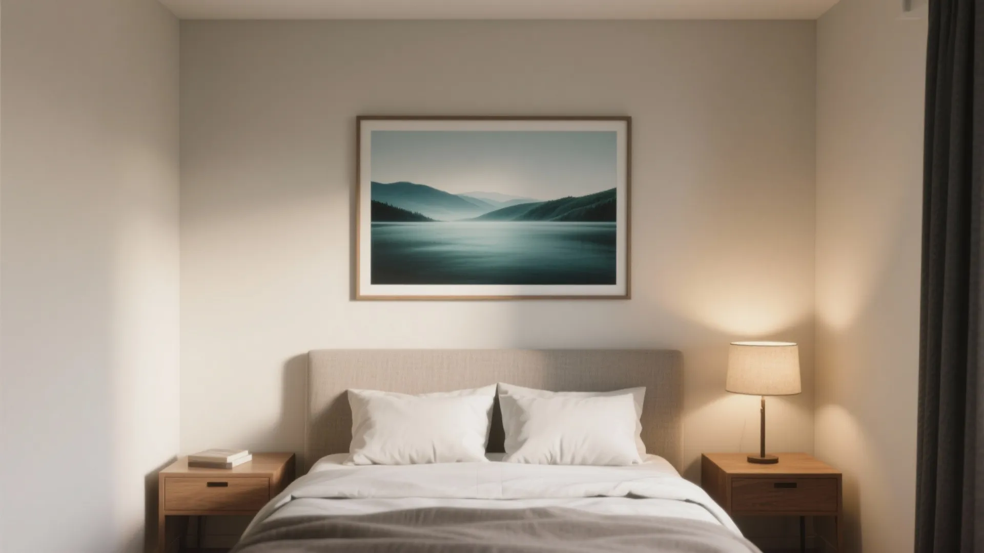 2. Single Statement Piece Above the Bed