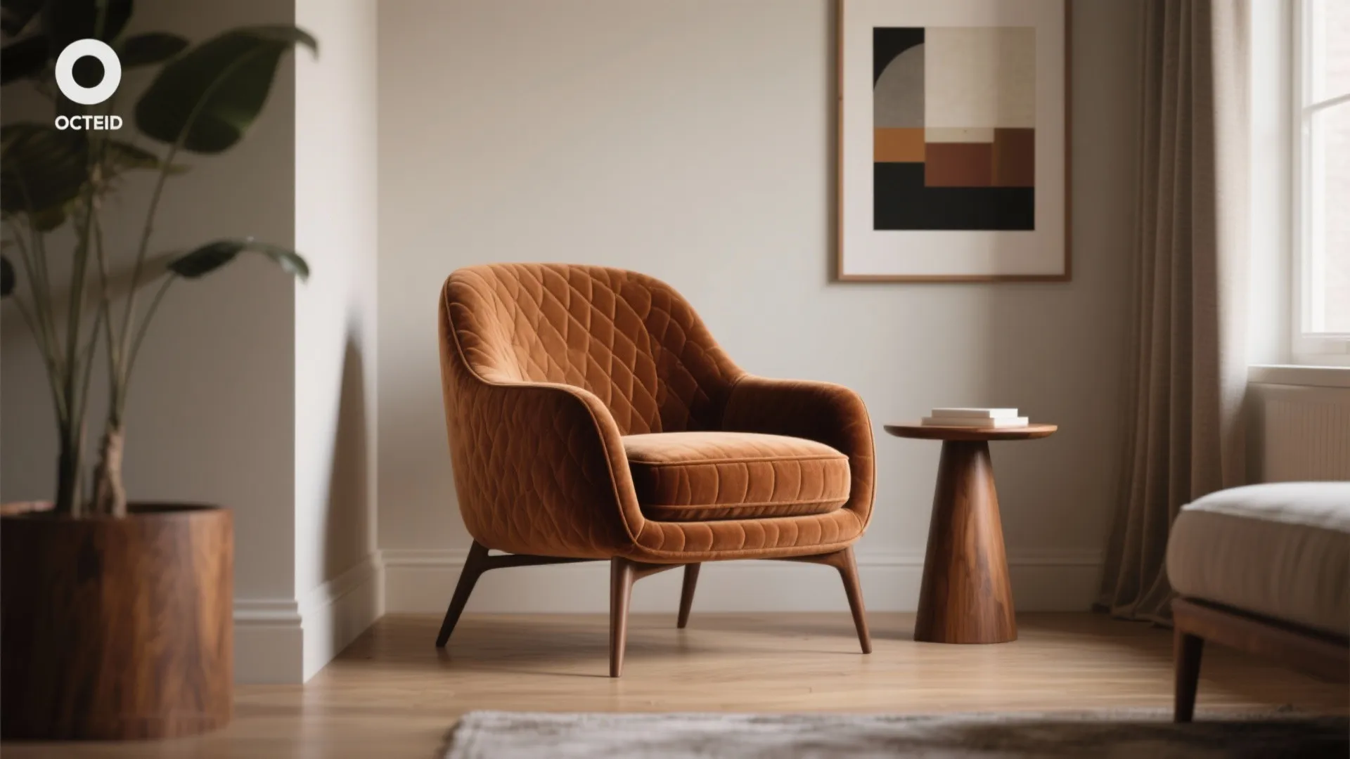 Statement accent chairs in compact scale