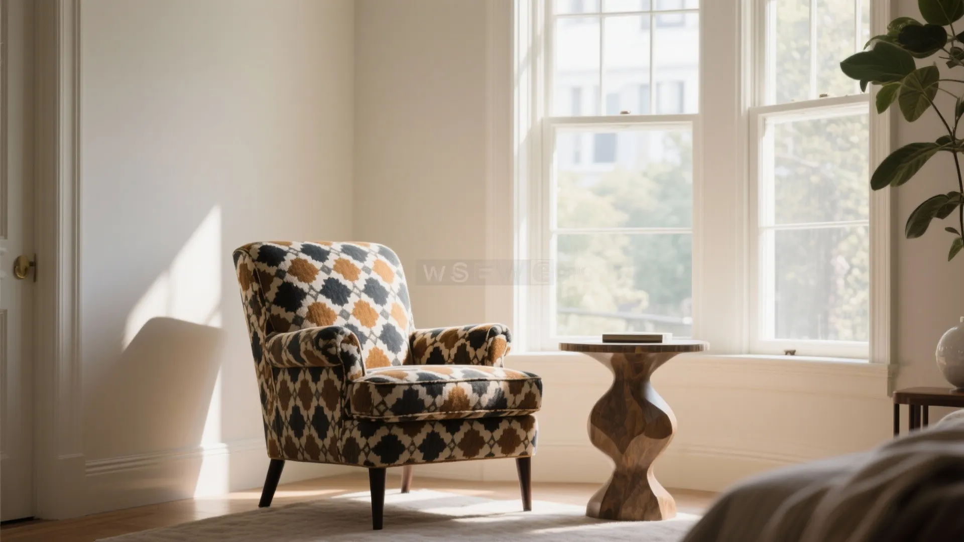 8. Statement Armchair and Side Table