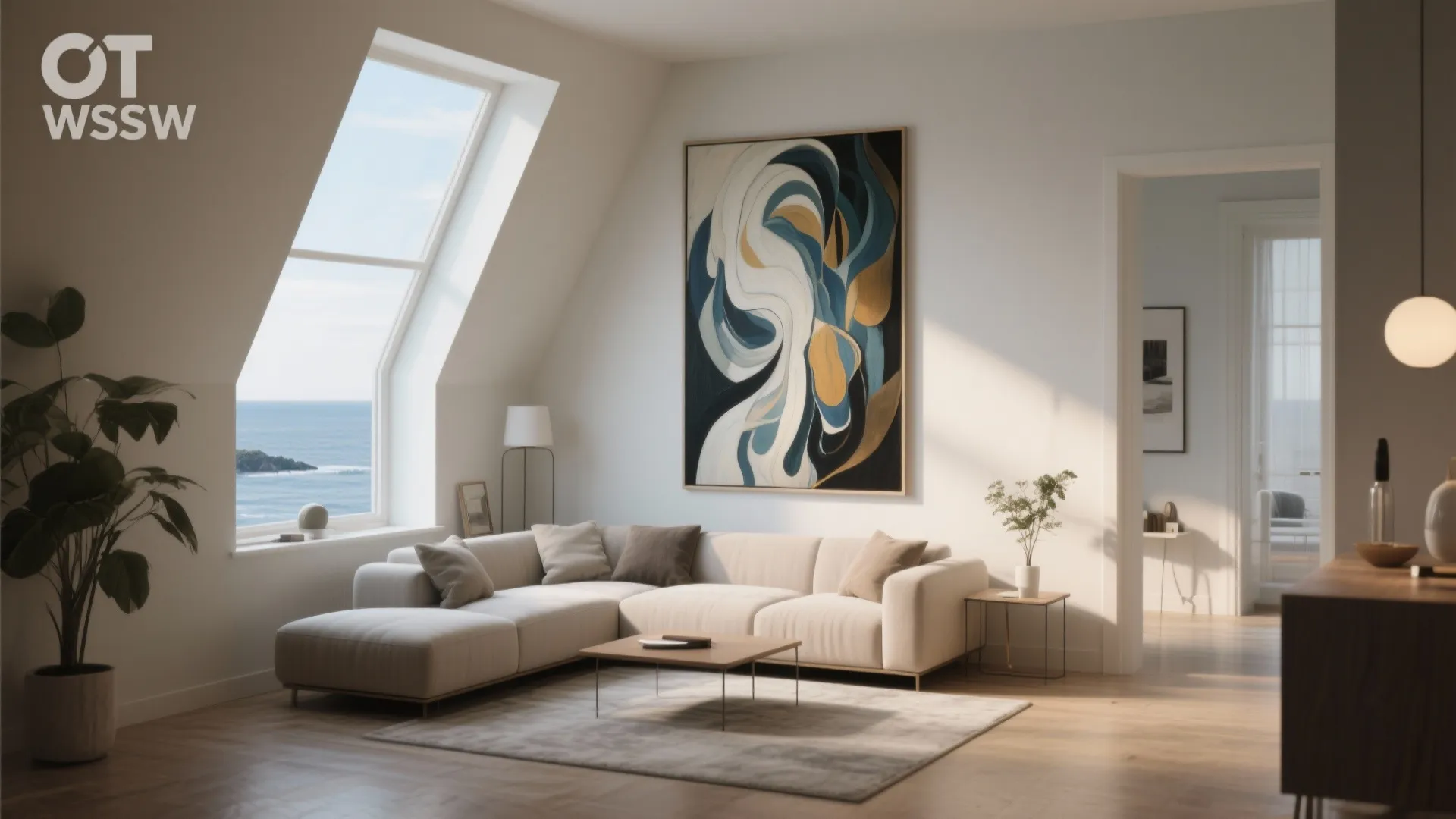 9. Statement Art in the Bay Alcove